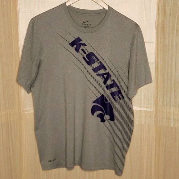 nike Other - Nike Dri Fit Grey Kansas State University Athletic Shirt Large